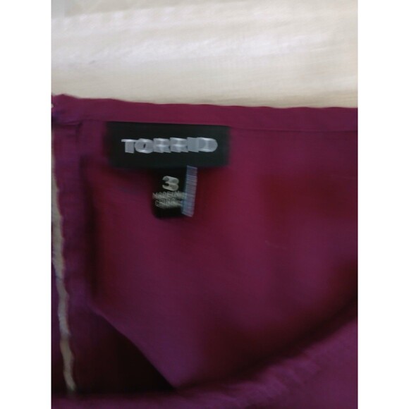 Torrid Dress Purple Challis Lattice Cutout Short Sleeve Trapeze Swing Size 3X - Picture 15 of 16